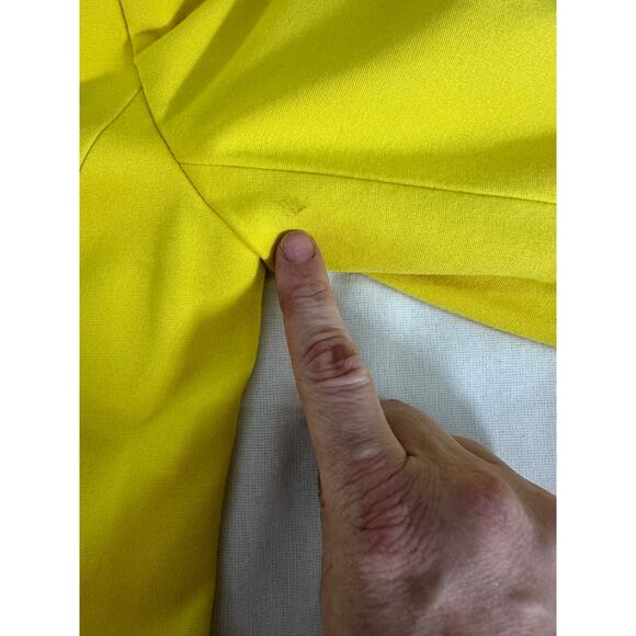 Trina Turk Women's sz M/8 *see desc 3/4 sleeve Yellow Blazer Officewear Vacation - Picture 10 of 12
